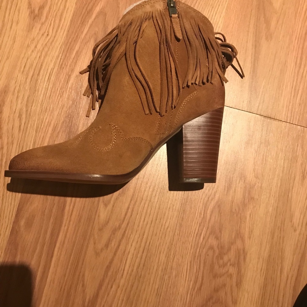 Cognac Suede Boot Brand New - Picture 3 of 3